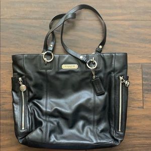 Leather Coach tote